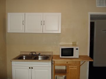 Kitchenettes available in our rooms